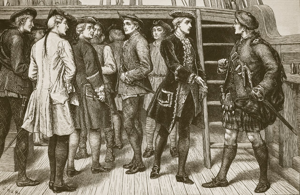 The Young Pretender and the Highland Chiefs on board the 