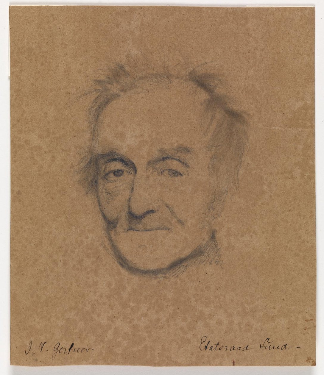 Portrait of the painter J.L. Lund by J.V. Gertner