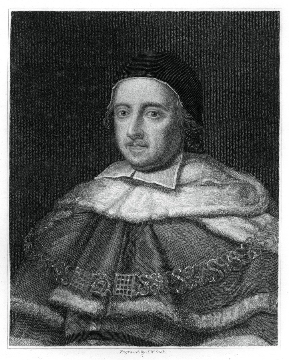 Sir Matthew Hale, Lord Chief Justice of England, 1834 by J.W. Cook