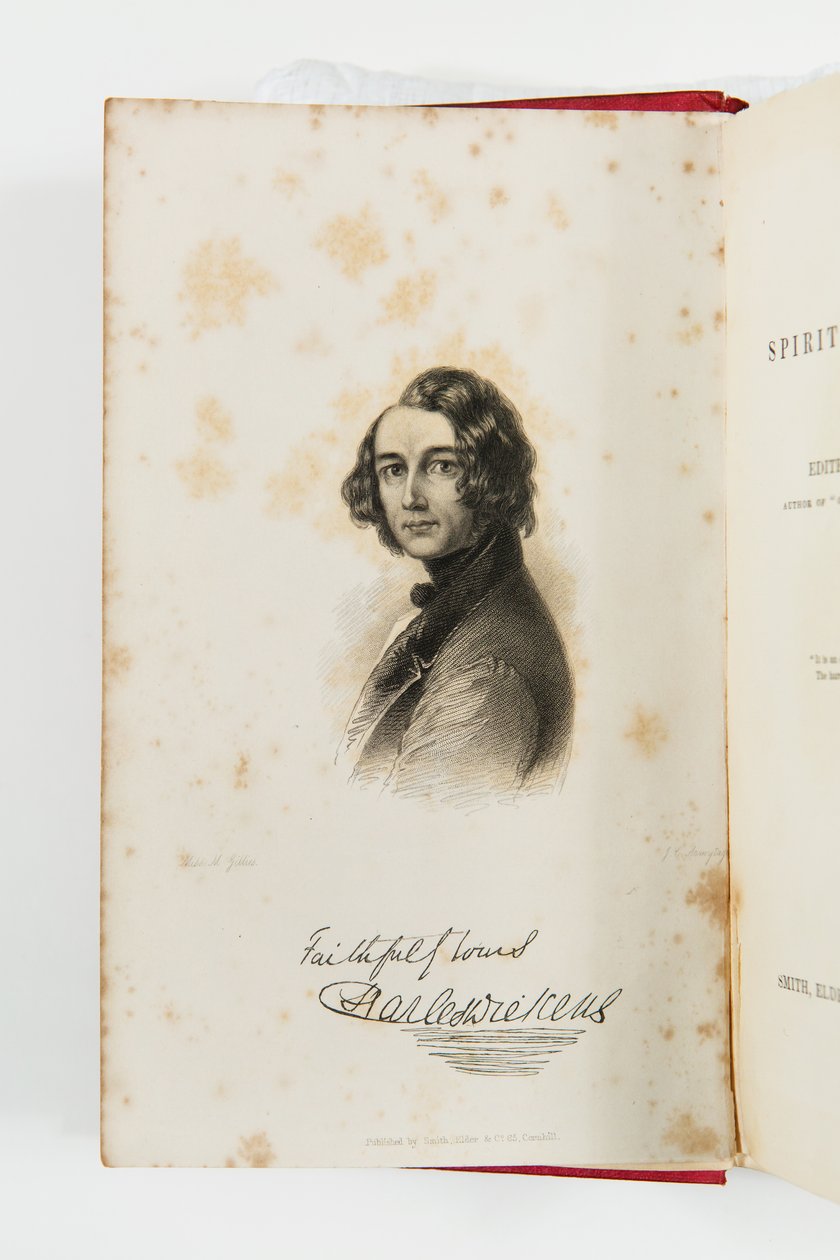 Engraving of Charles Dickens in A New Spirit of the Age 1844 by J. C. Armytage