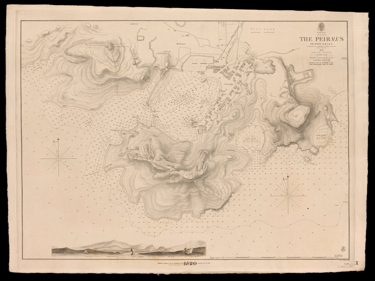 Greece, the Peiraeus or Port Drako surveyed by Commander Thomas Graves, H.M.S. Beacon 1840 by J. & C. Walker