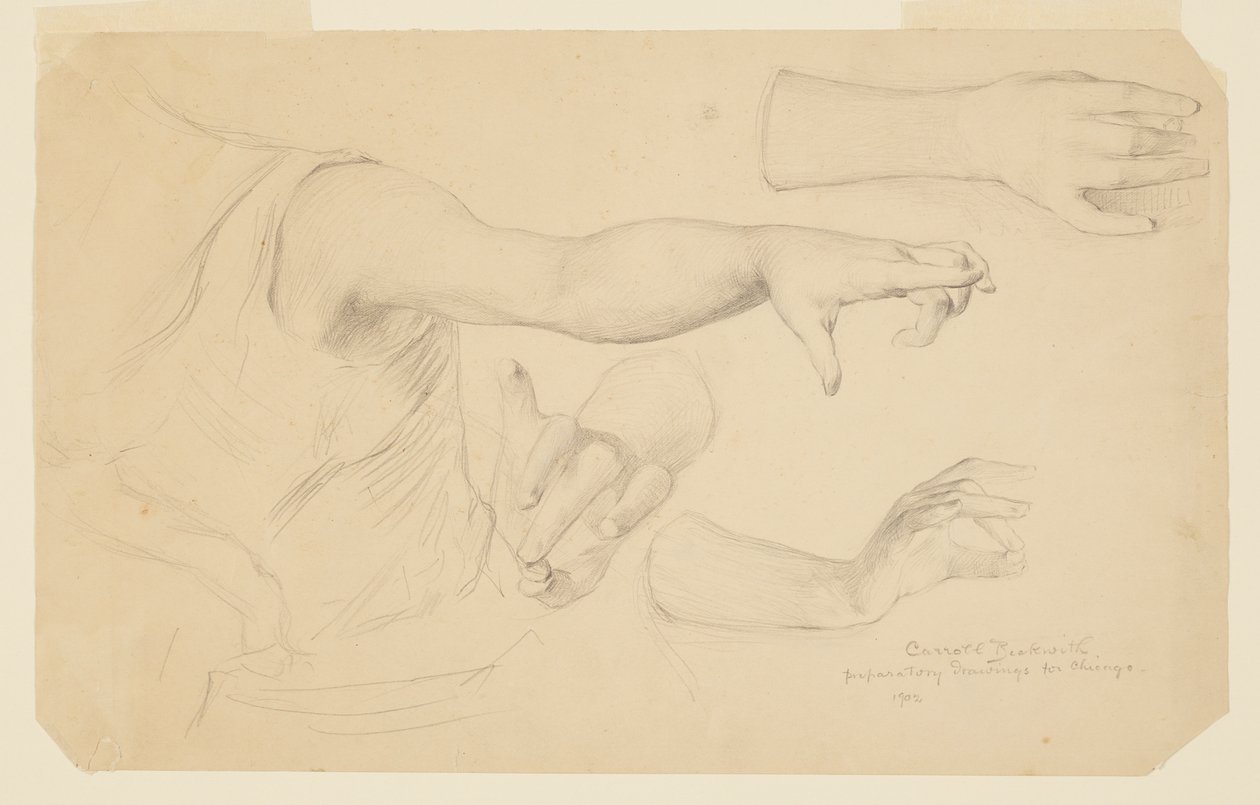 Studies of Hands for Dome of Manufactures and Liberal Arts Building, World