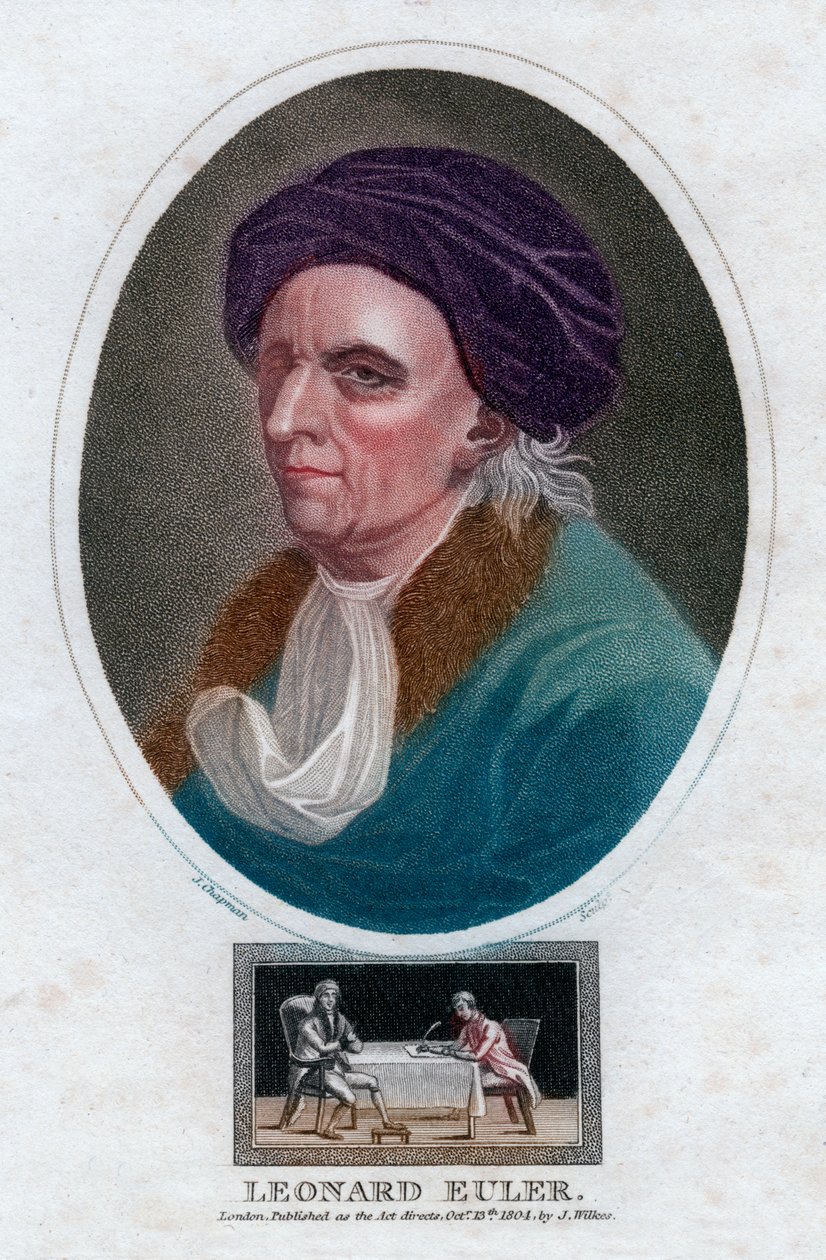 Leonhard Euler, 18th century Swiss mathematician and physicist by J. Chapman