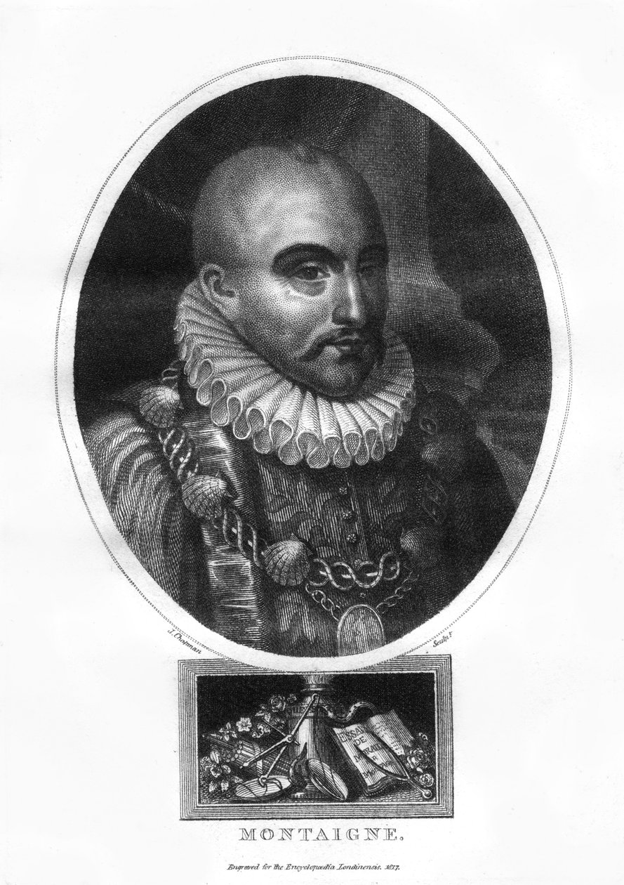 Michel Eyquem de Montaigne, French writer, 1817 by J. Chapman