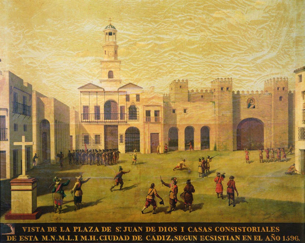 Plaza de San Juan de Dios in 1596 by J. Garcia