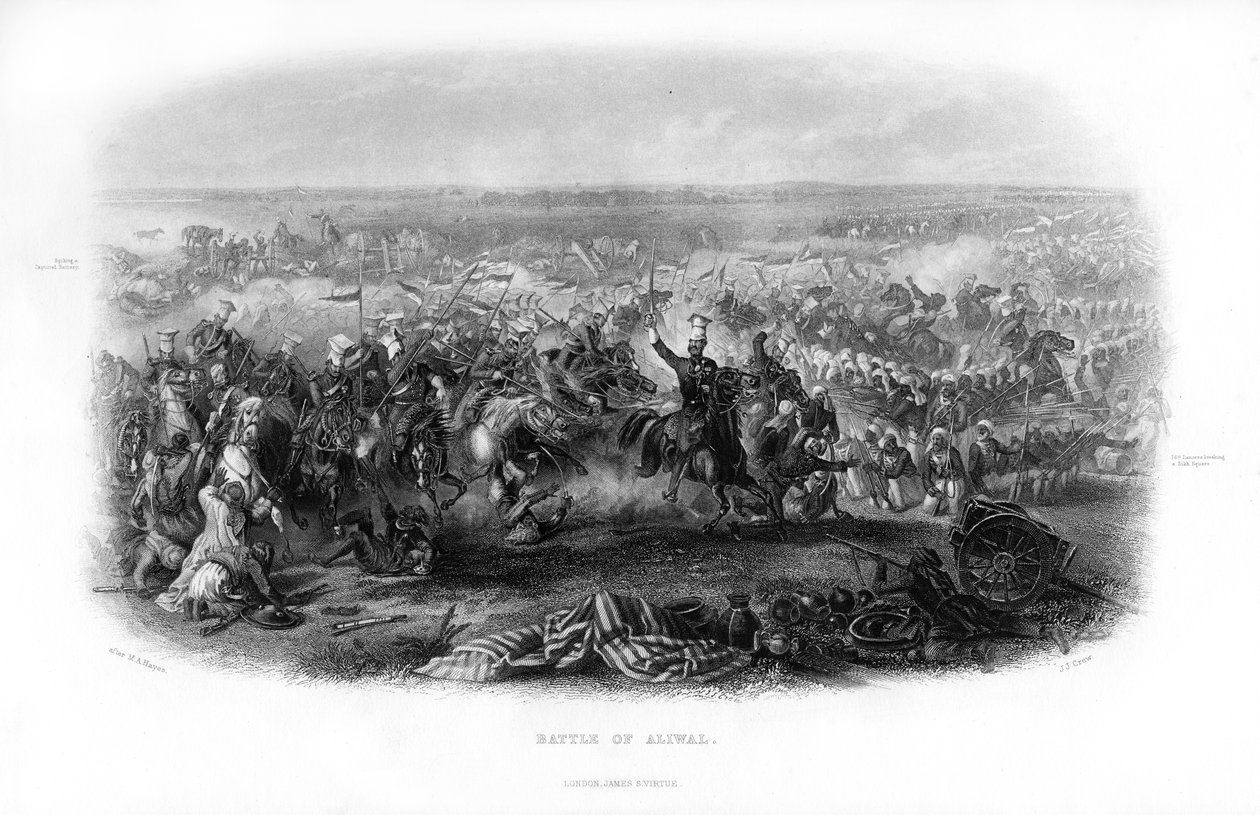 The Battle of Aliwal, 19th Century by J. J. Crew