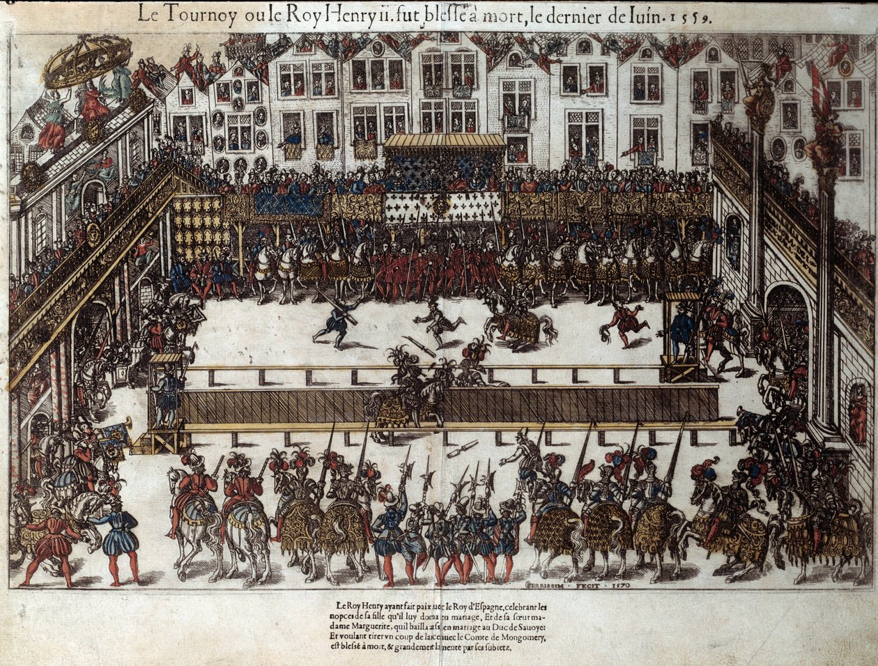 Tournament and Death of Henri II (30 June 1559) by J. J. and Tortorel J. (fl.1568 92) Perrissin