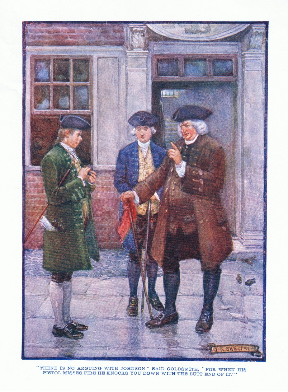 There is no arguing with Johnson, said Goldsmith, from English Literature by J. R. Skelton