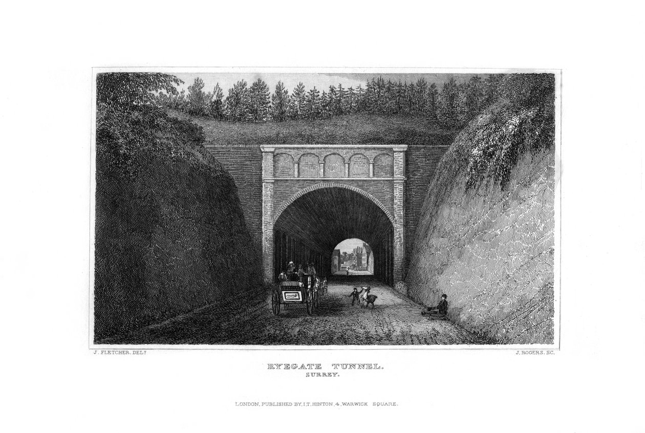 Ryegate Tunnel, Surrey by J. Rogers: Buy fine art print