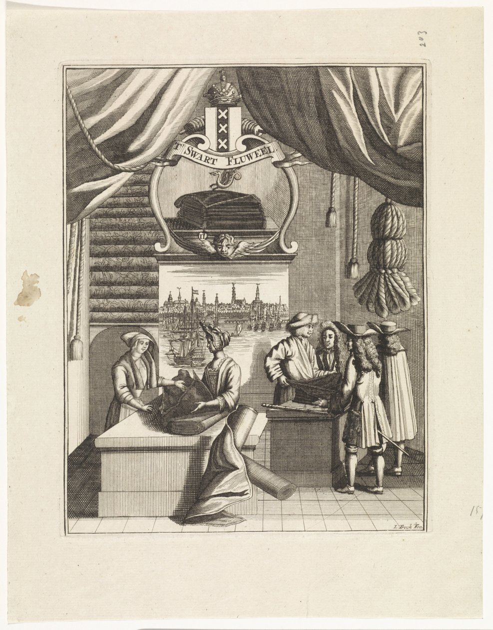 Interior of a Fabric Shop Named 