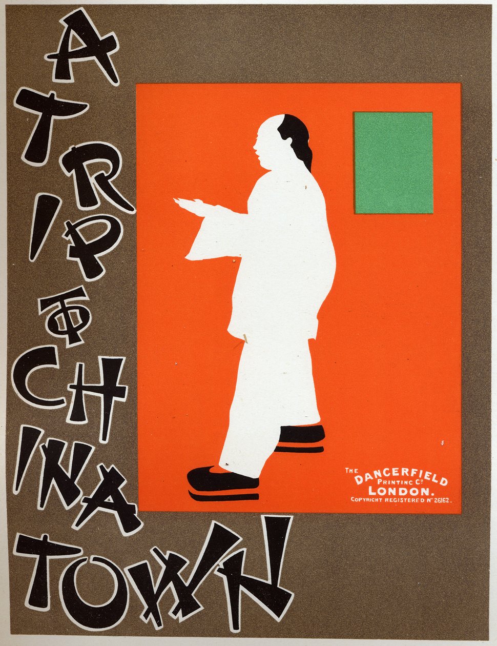 A trip to Chinatown, musical play by Charles Hoyt. Poster by Berggarstaff, England, c.1891-1895 by J. and W. Beggarstaff