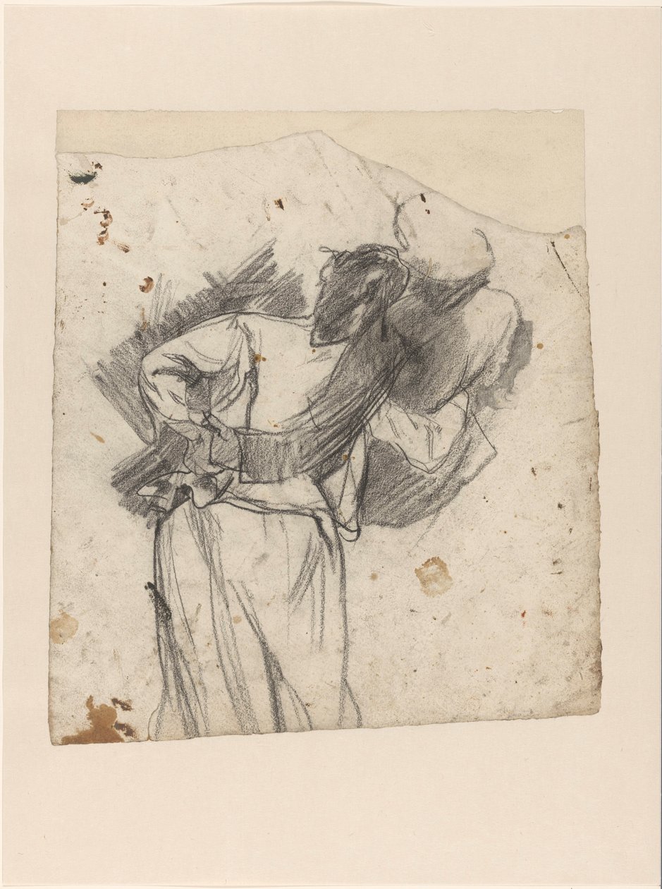 Two Standing Figures, Arms Around Each Other, Seen from the Back by Jac van Looij