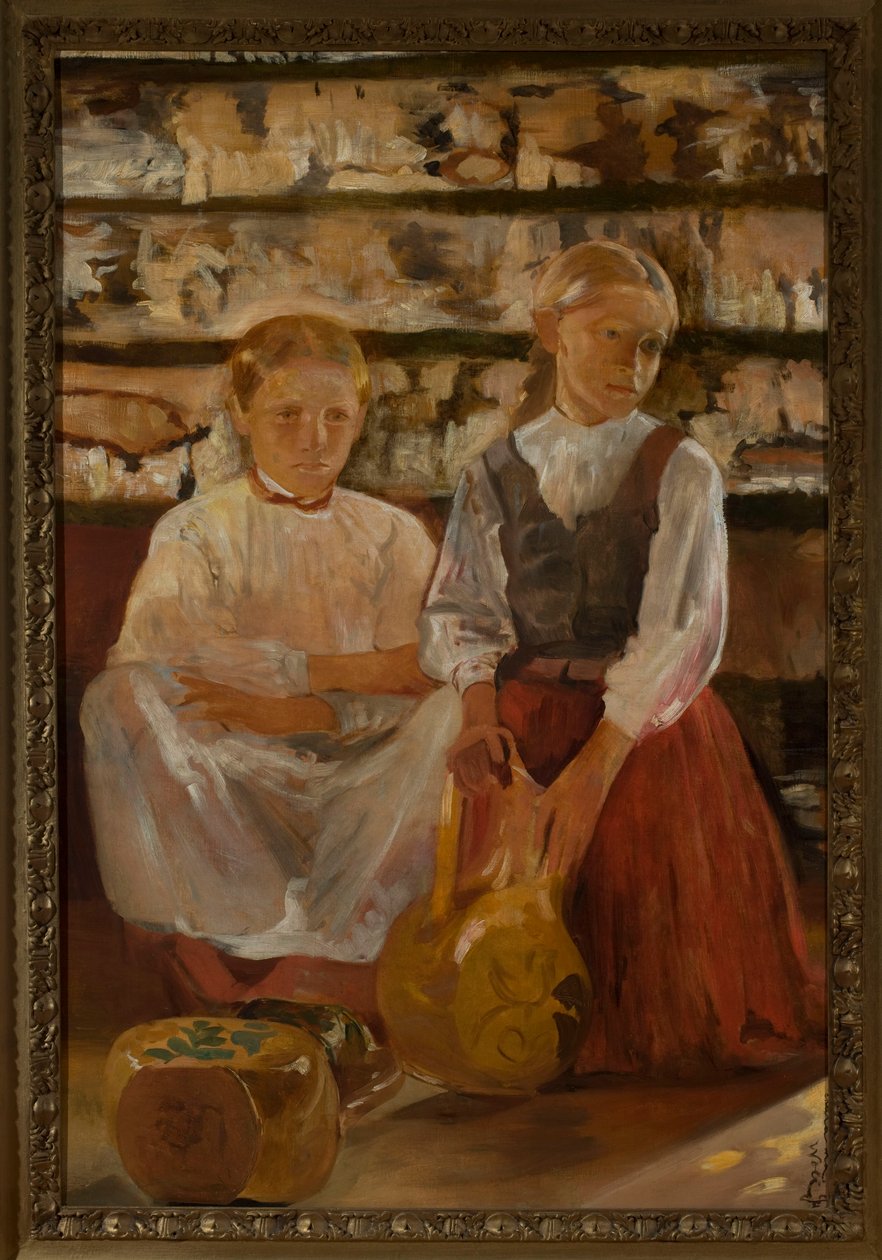 Two Girls with a Jug by Jacek Malczewski