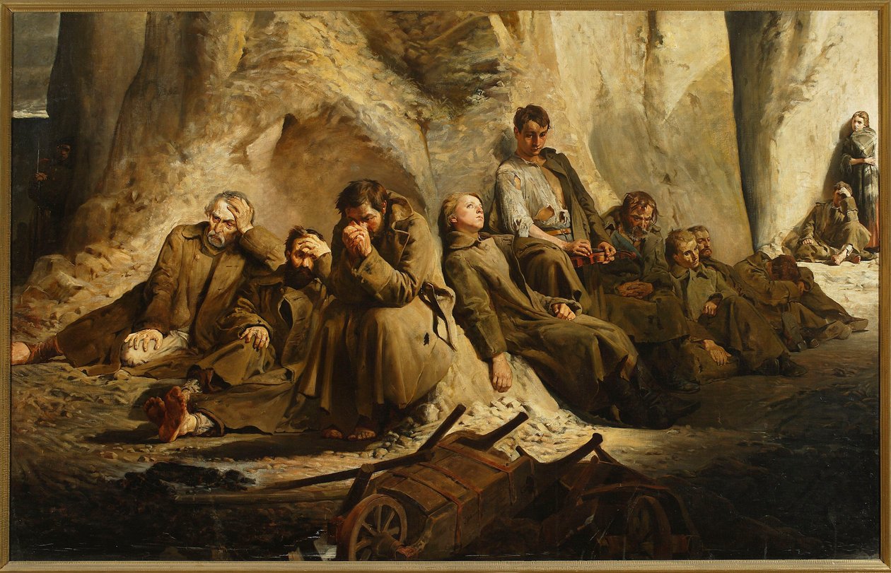Sunday in the Mine (Rest in the Mine) by Jacek Malczewski