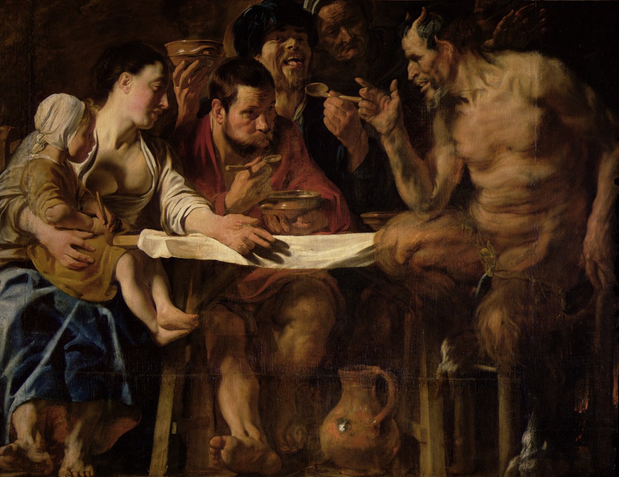Satyr and Peasant by Jacob Jordaens