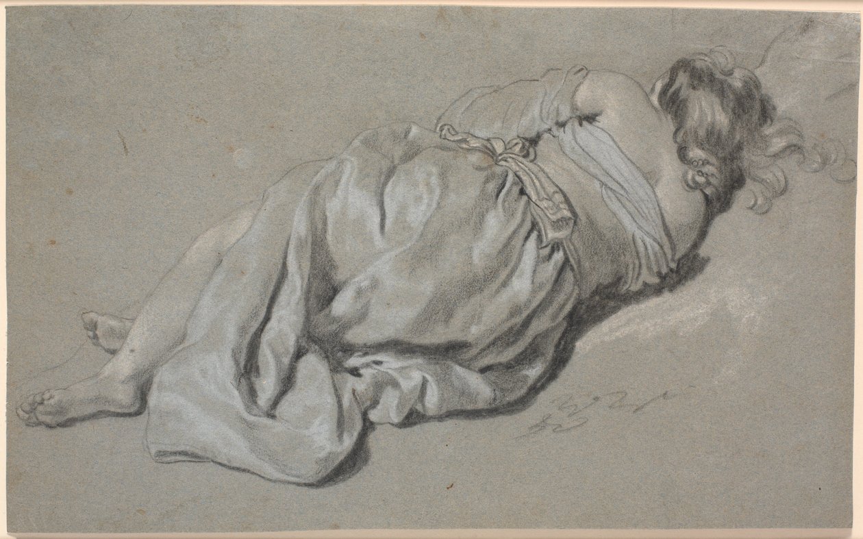 Study of a Reclining Woman, Seen from the Back by Jacob Adriaensz Backer