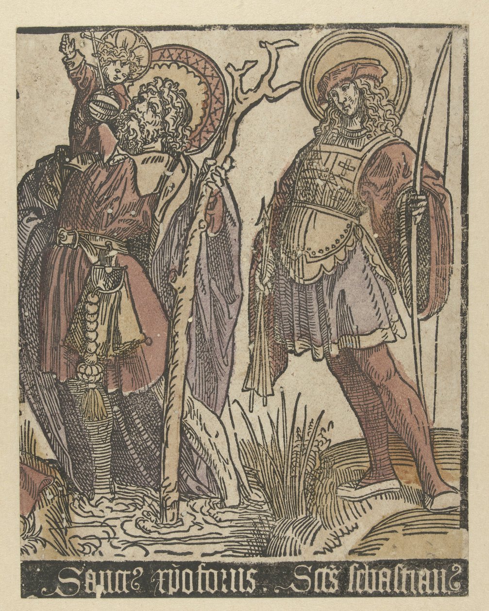Saints Christopher and Sebastian (Saints with Anna in Threes) by Jacob Cornelisz van Oostsanen
