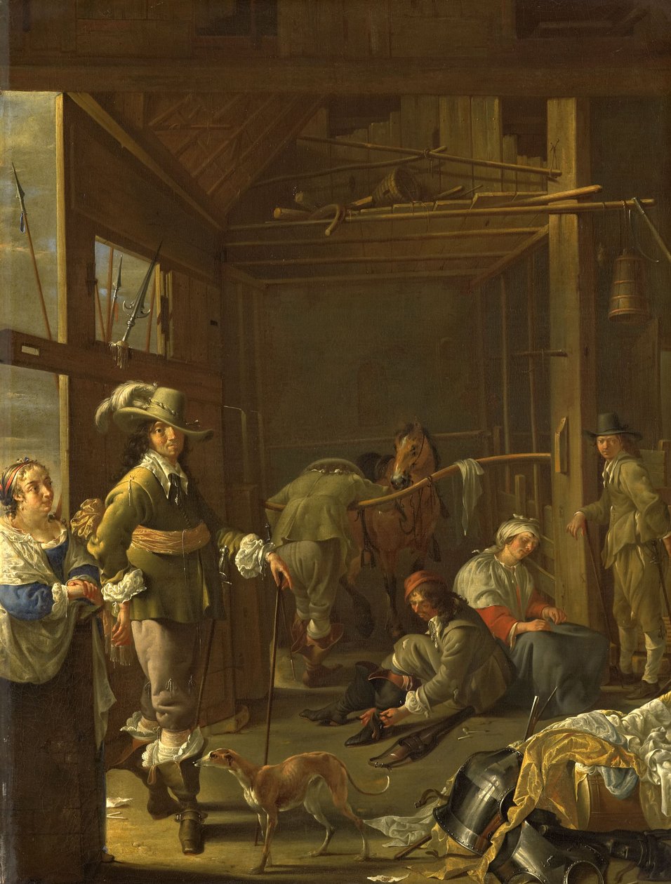 Soldiers in a Stable, c.1655 by Jacob Duck