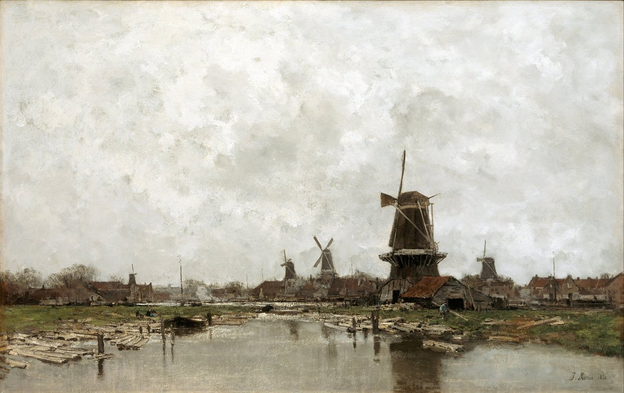 The Five Windmills by Jacob Henricus or Hendricus Maris