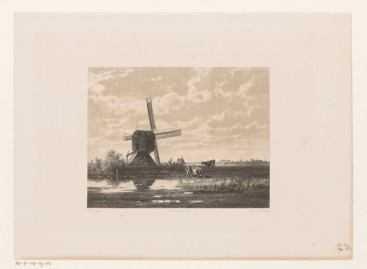 Landscape with Mill by the Water by Jacob Jan van der Maaten