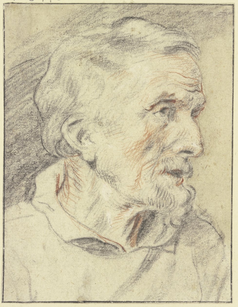 Bust of an Old Man in Profile to the Right by Jacob Jordaens