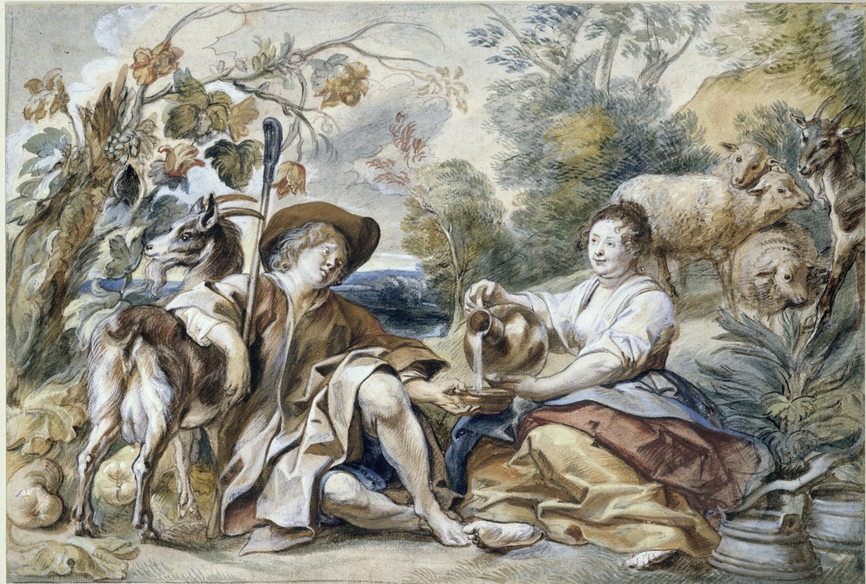 Shepherd Couple by Jacob Jordaens