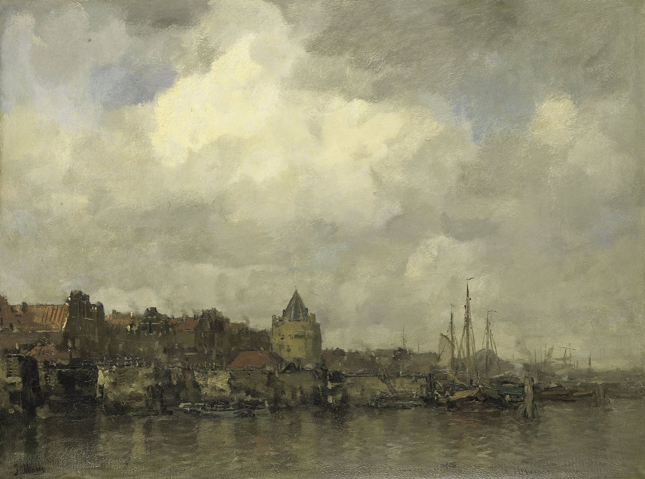 The Schreierstoren on the Outside of Amsterdam by Jacob Maris