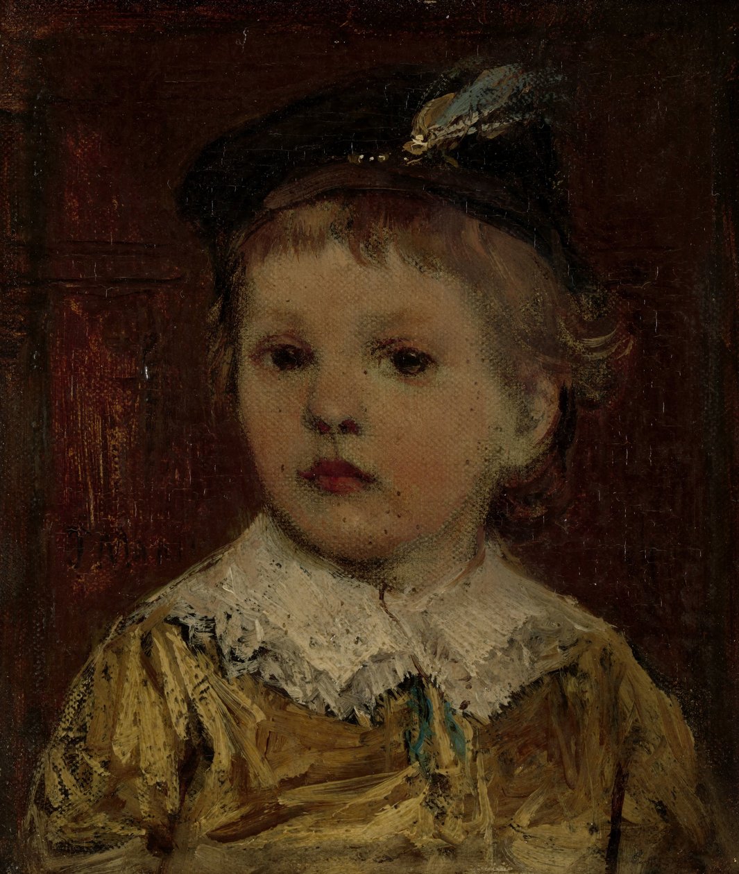 Portrait of Willem, presumably Willem Matthijs Maris Jbzn, son of Jacob Maris by Jacob Maris