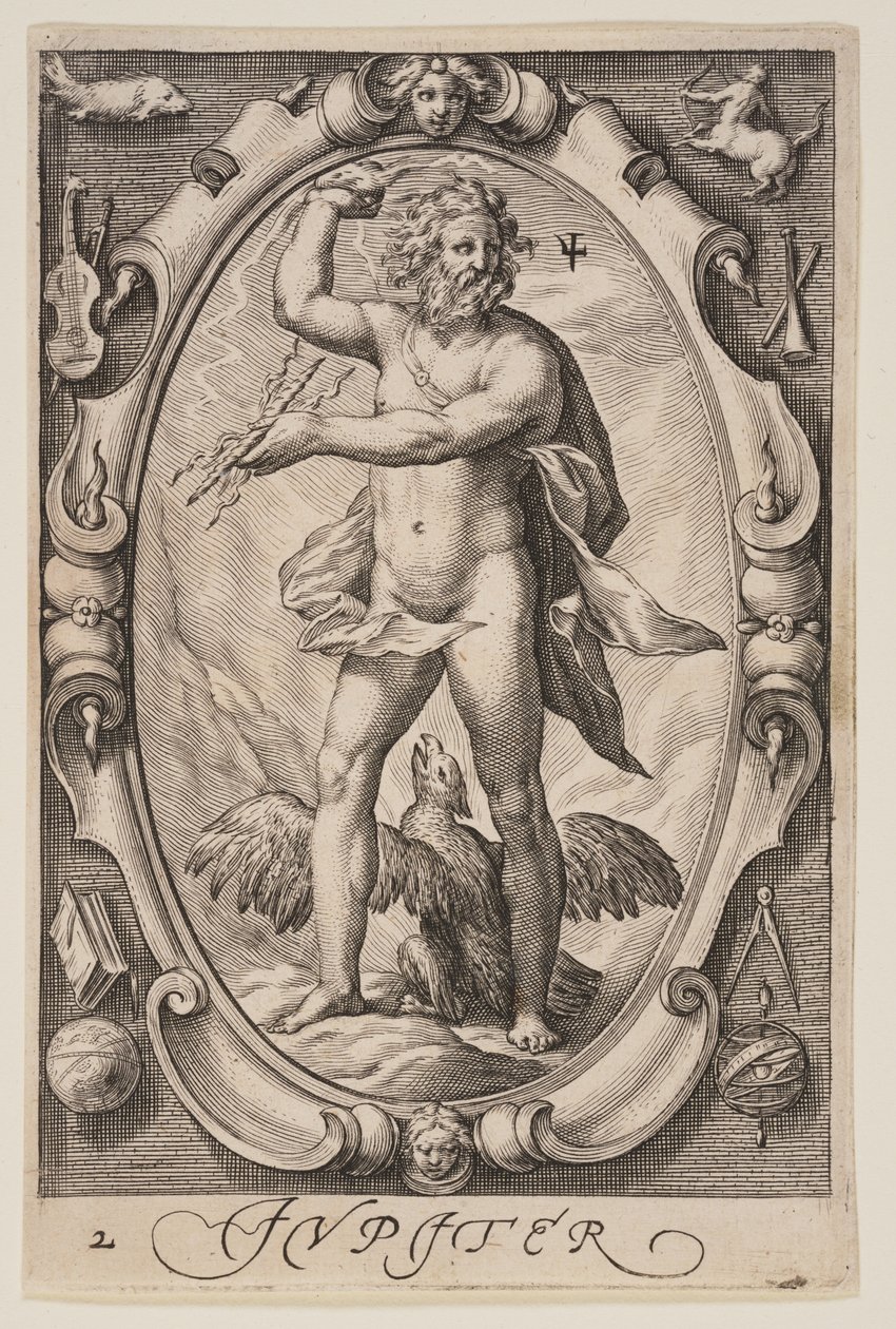 Jupiter, from The Seven Planets by Jacob Matham