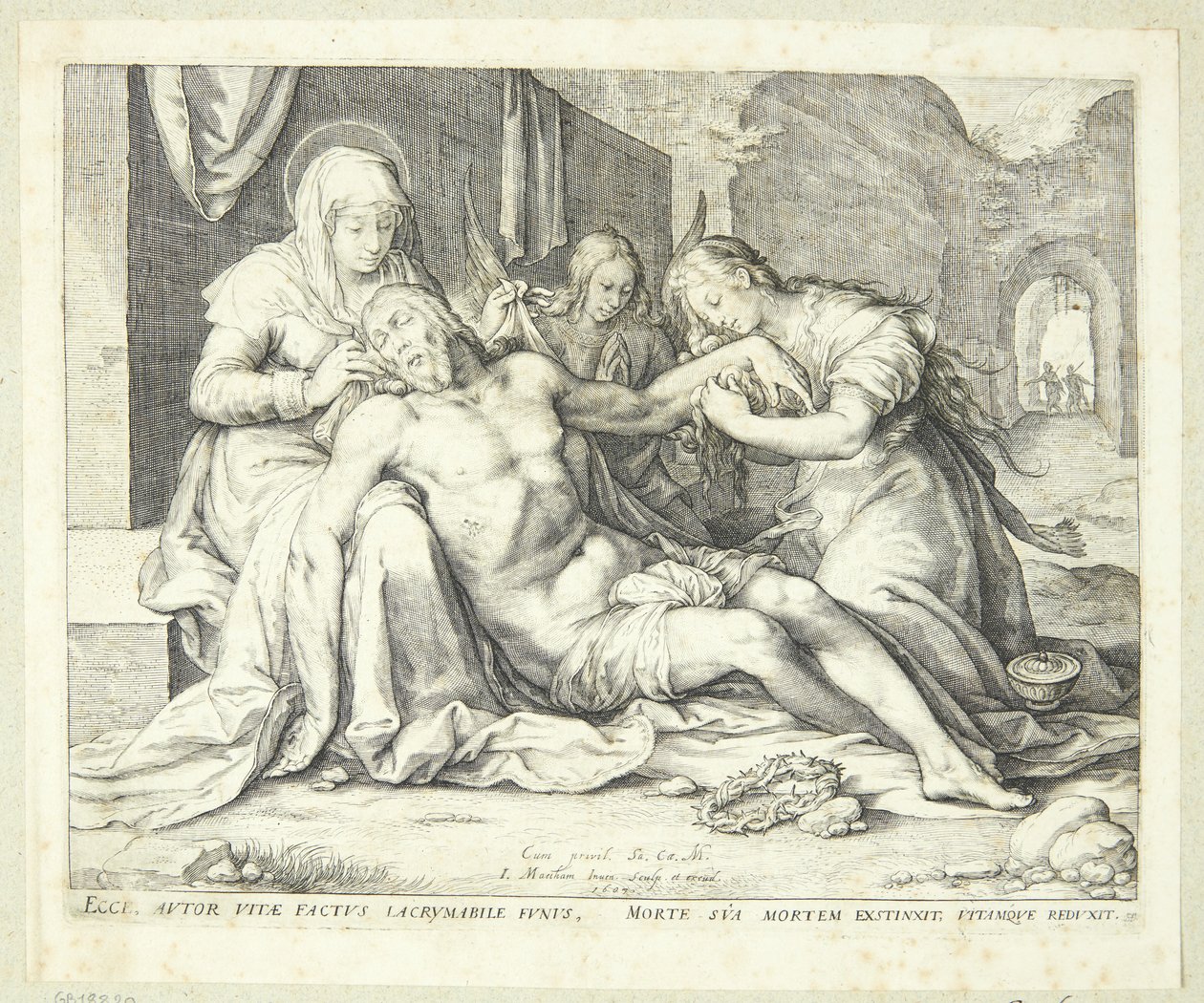 Pietà by Jacob Matham: Highest-quality art reproduction