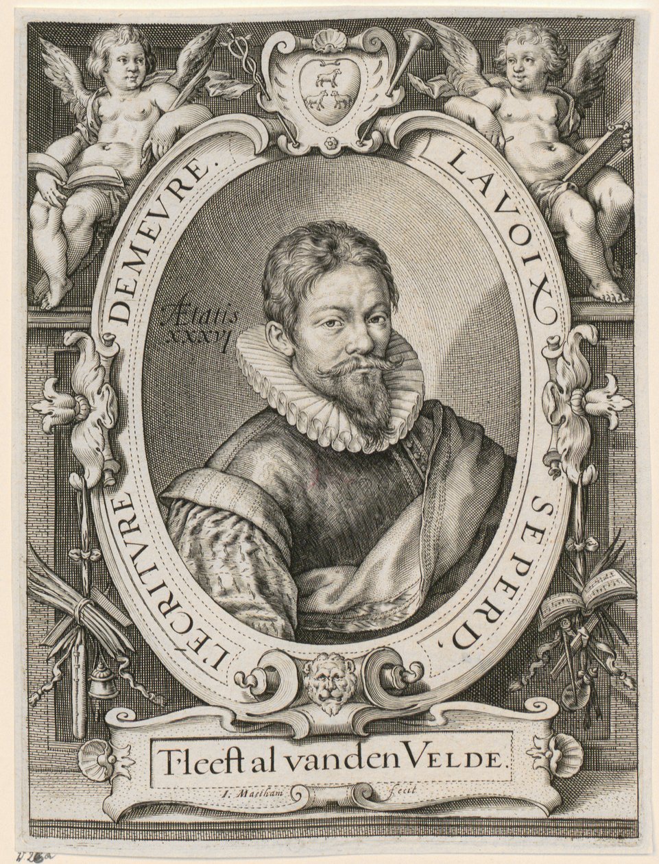 Portrait of Jan van de Velde the Elder by Jacob Matham