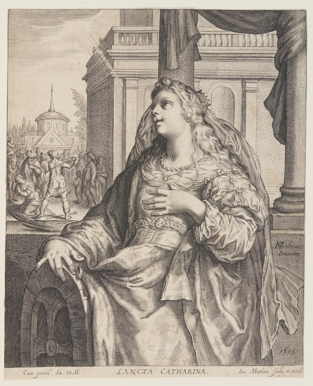 St Catherine by Jacob Matham: Premium art reproduction