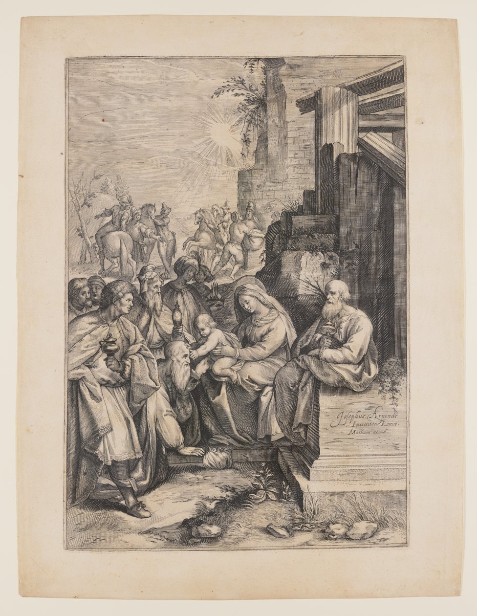 The Adoration of the Magi by Jacob Matham: Fine art print