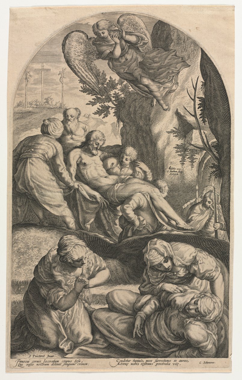 The Disciples of Christ Carrying His Body to the Tomb by Jacob Matham
