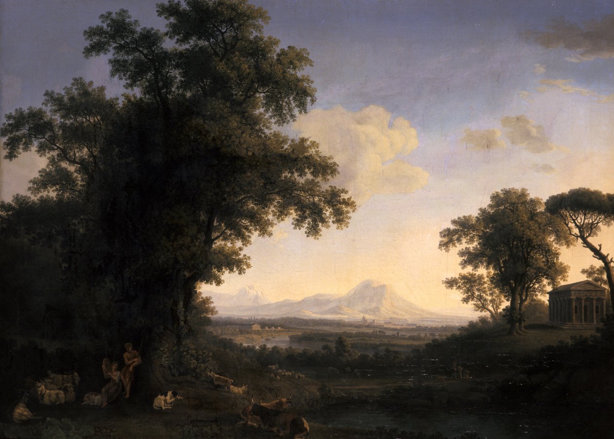 Arcadian Landscape by Jacob-Philippe Hackert