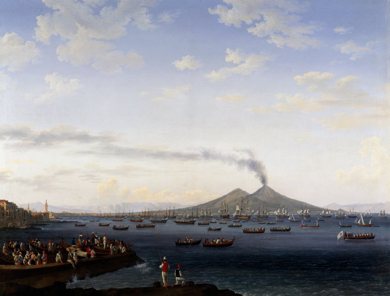 The return of the fleet from Algeria to the Bay of Naples by Jacob-Philippe Hackert