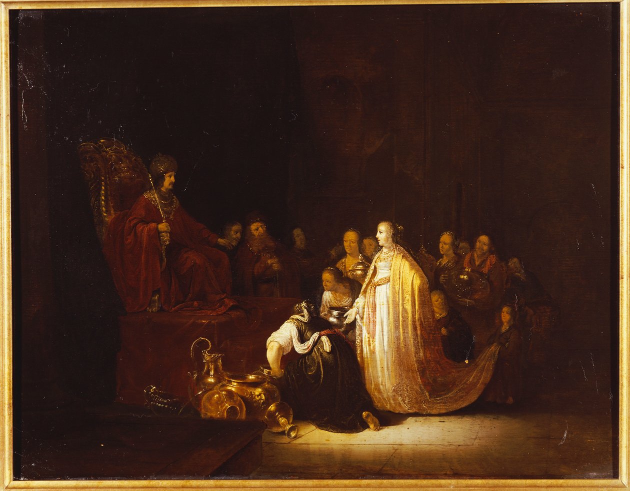 The Queen of Sheba before King Solomon by Jacob Willemsz de Wet or Wett