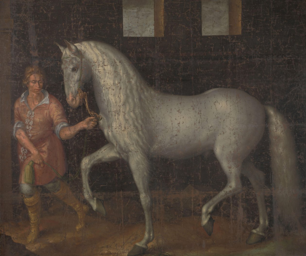 Spanish Warhorse Captured by Lodewijk Gunther van Nassau from Archduke Albert of Austria in the Battle of Nieuwpoort and Presented to Prince Maurits by Jacob de Gheyn (II)
