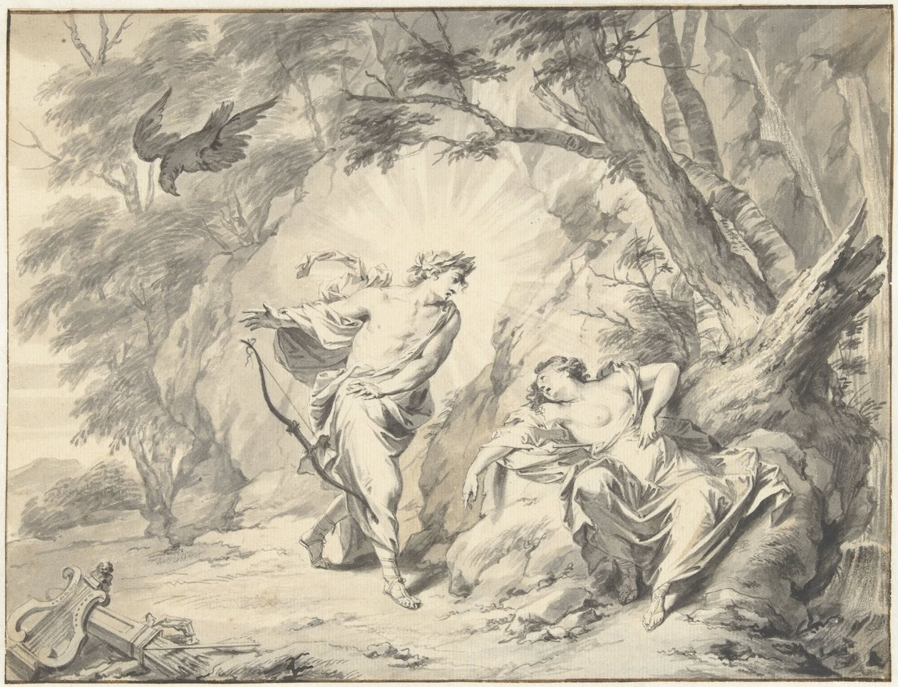 Apollo Shoots Coronis with an Arrow by Jacob de Wit