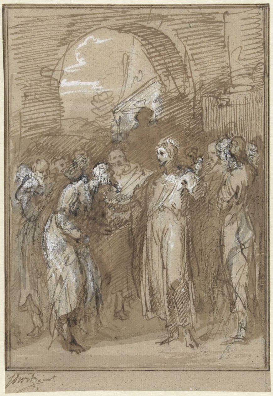 Christ Among the Pharisees at a Gate by Jacob de Wit