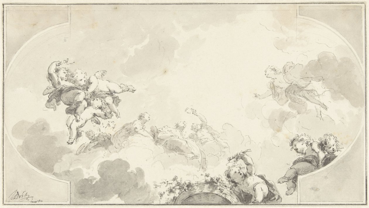 Design for Ceiling Painting by Jacob de Wit