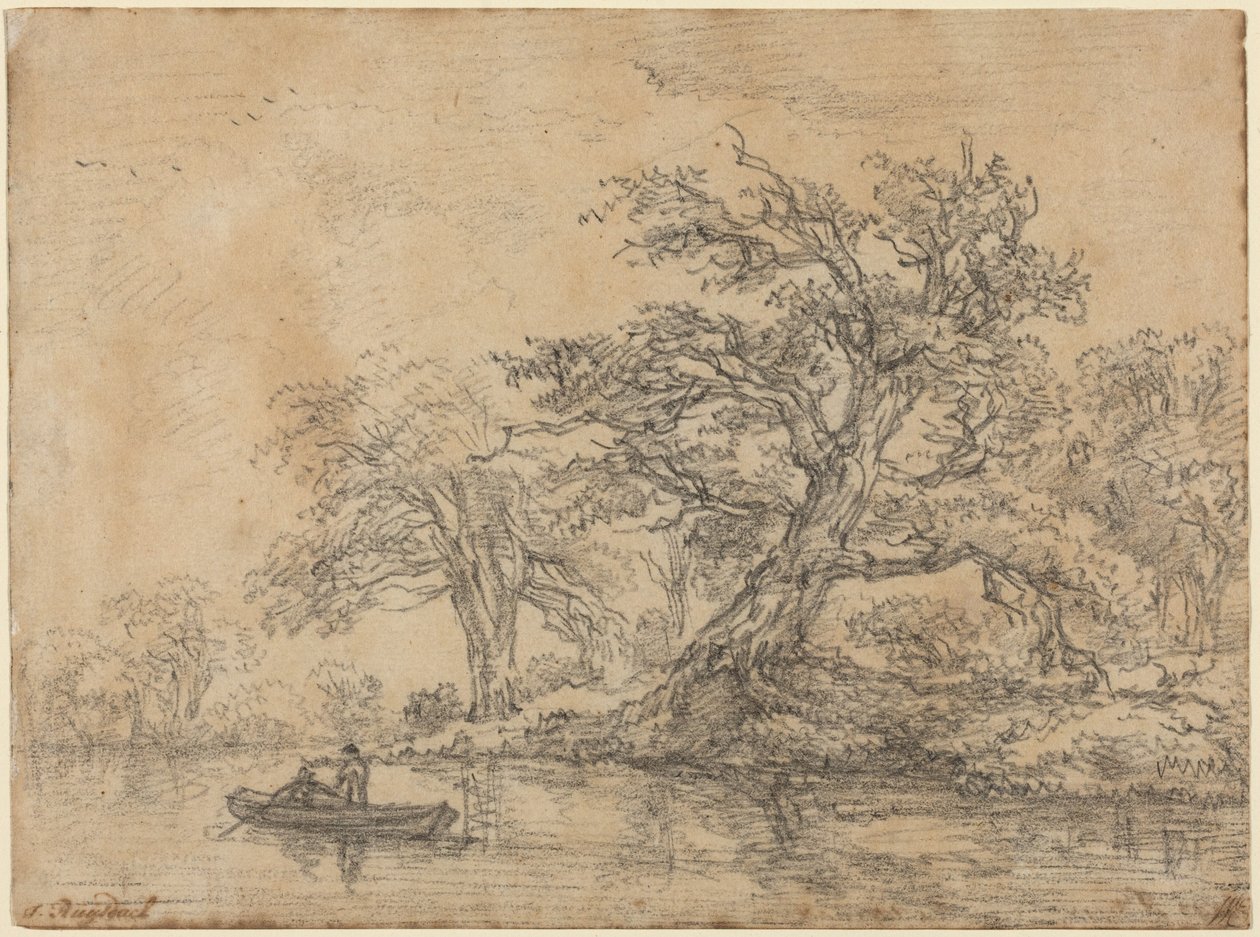 Old Trees along a Bank by Jacob van Ruisdael