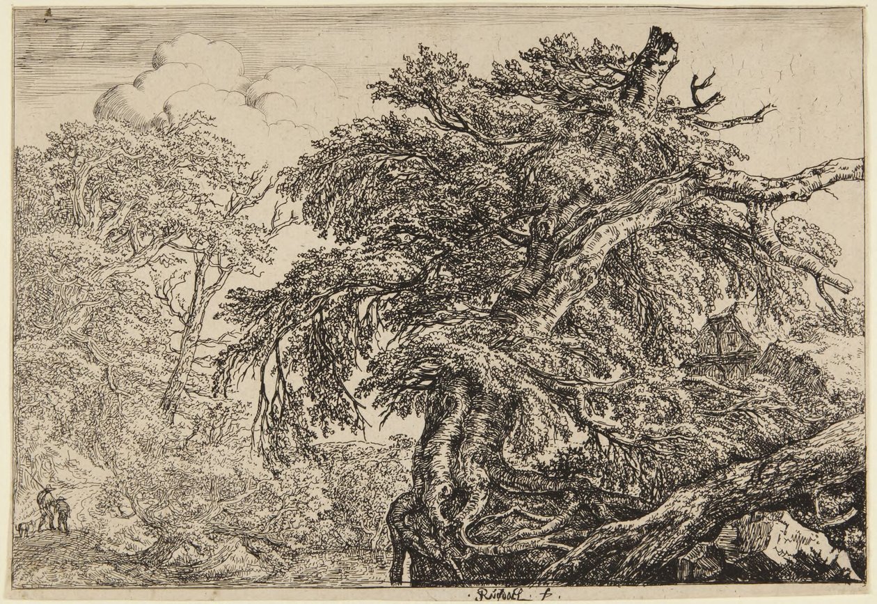 Two Farmers with Their Dog by Jacob van Ruisdael