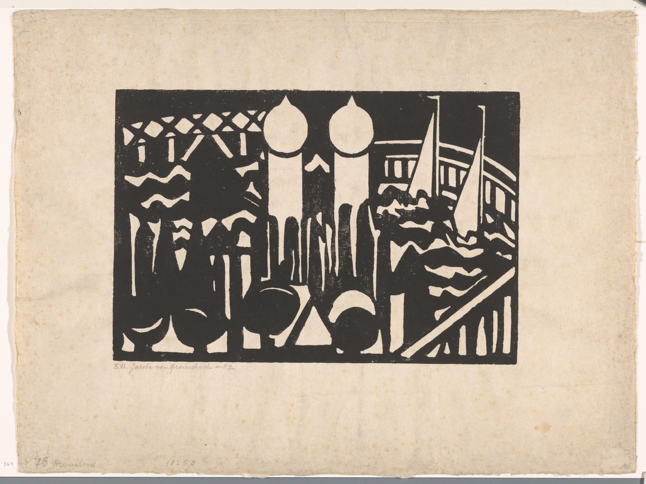 Composition XVI no. 2 by Jacoba van Heemskerck (signed by artist)