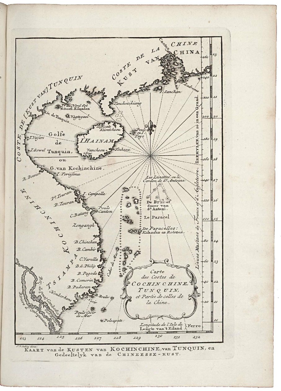 Map of the Coast of Tonkin and Cochinchina by Jacobus van der Schley