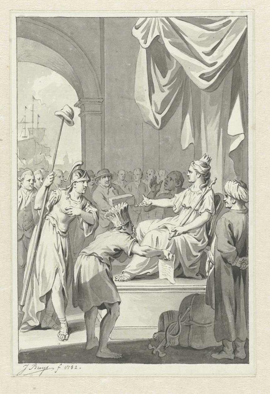 The Dutch Maiden is Informed about the Battle of Dogger Bank by Jacobus Buys
