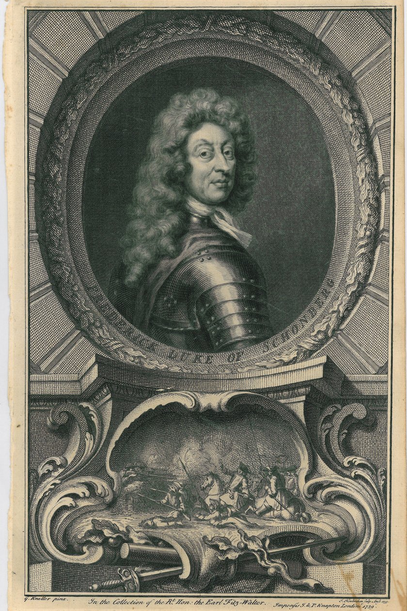 Frederick, Duke of Schomberg, 1739 by Jacobus Houbraken