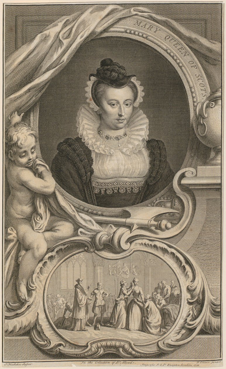Portrait of Queen Mary of Scotland by Jacobus Houbraken