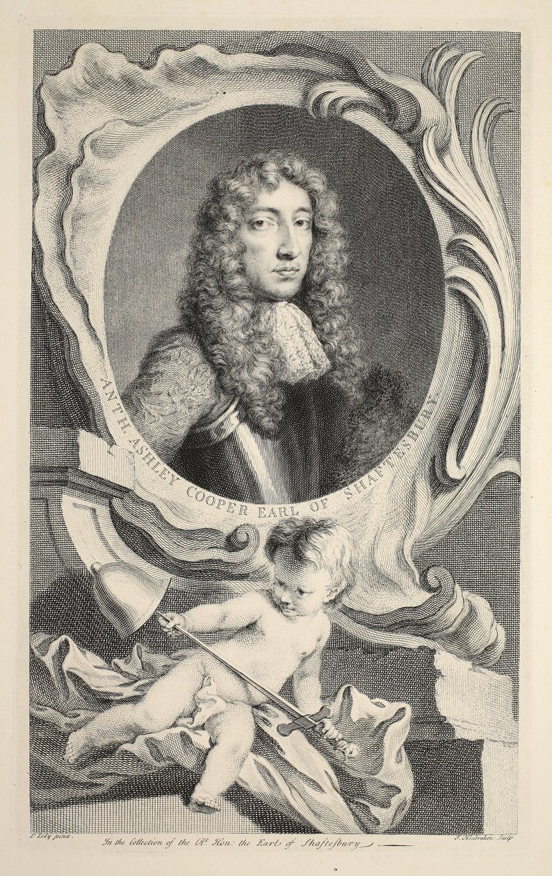 Portrait of Anthony Ashley Cooper, Earl of Shaftesbury, Illustration from 