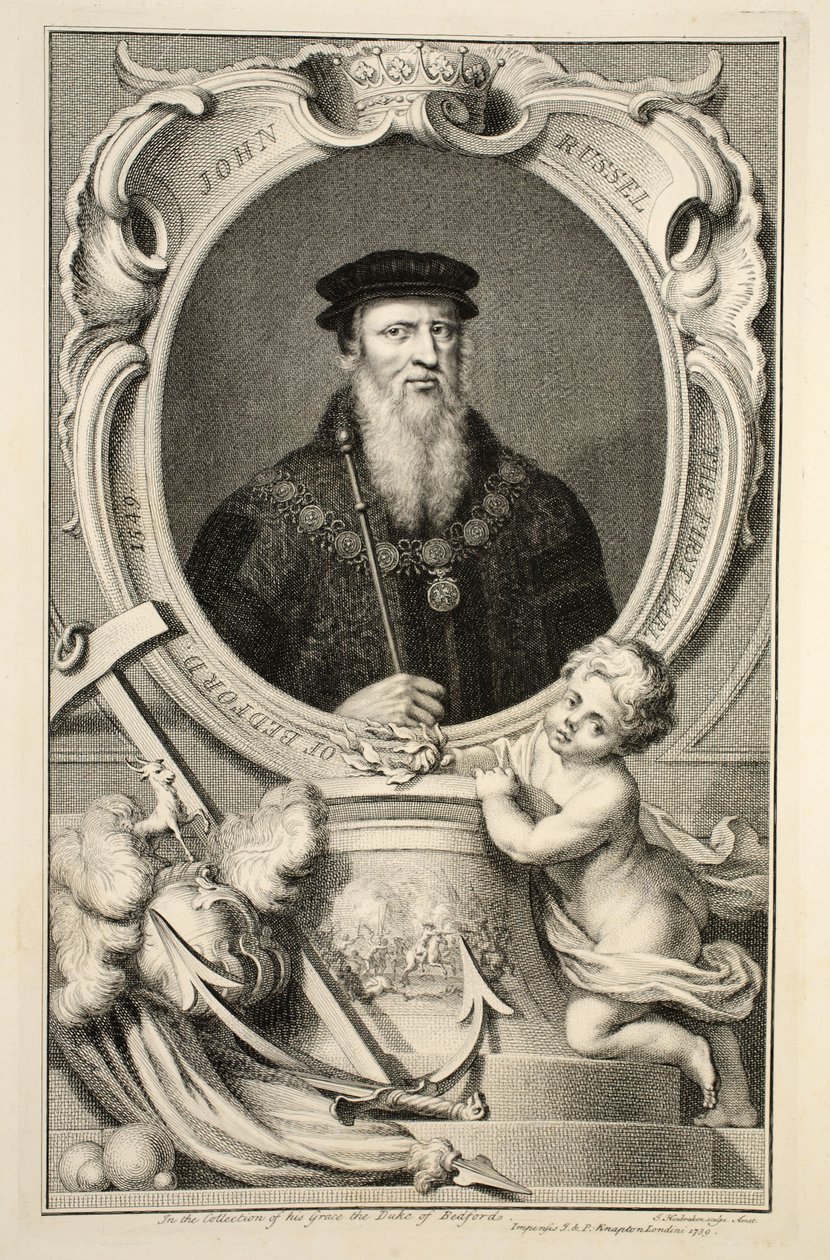 Portrait of John Russell, illustration from 